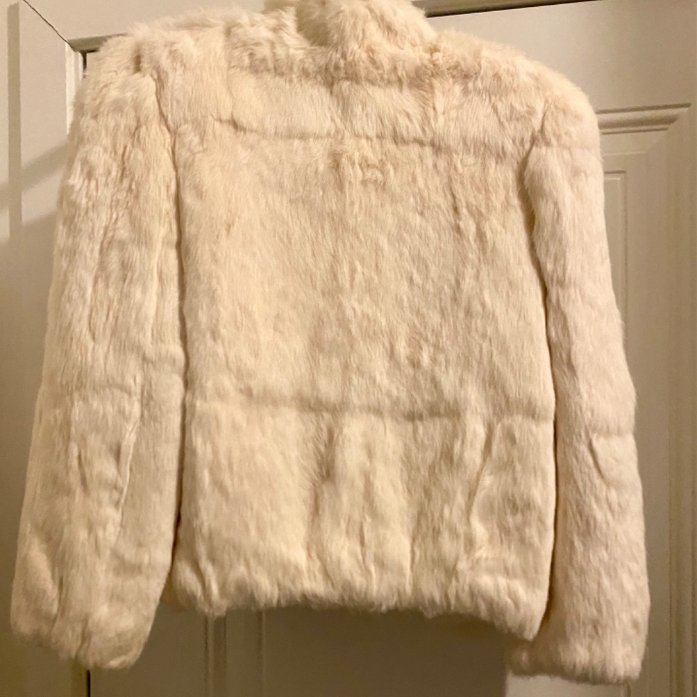 White Rabbit Fur Coat - Picture 2 of 3